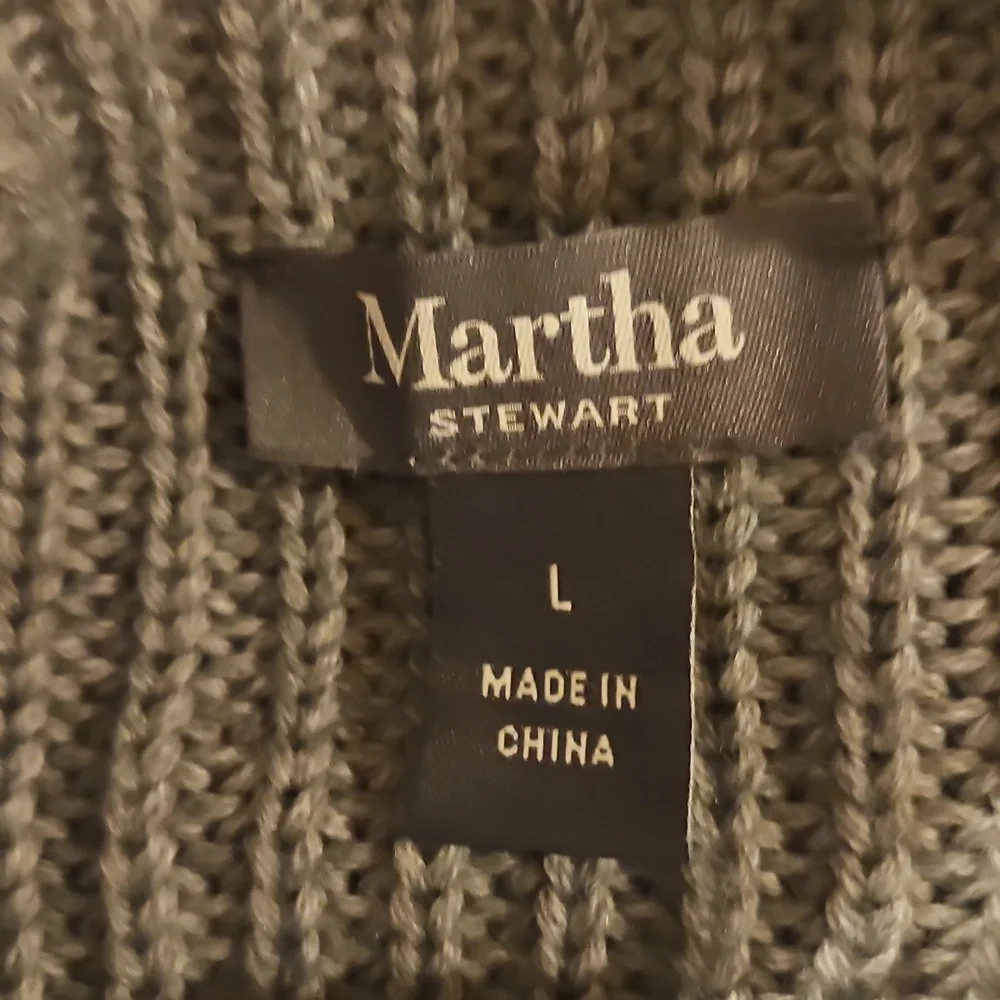 Martha Stewart Gray Sleeveless Knit Tunic Large Like New - Picture 9 of 10